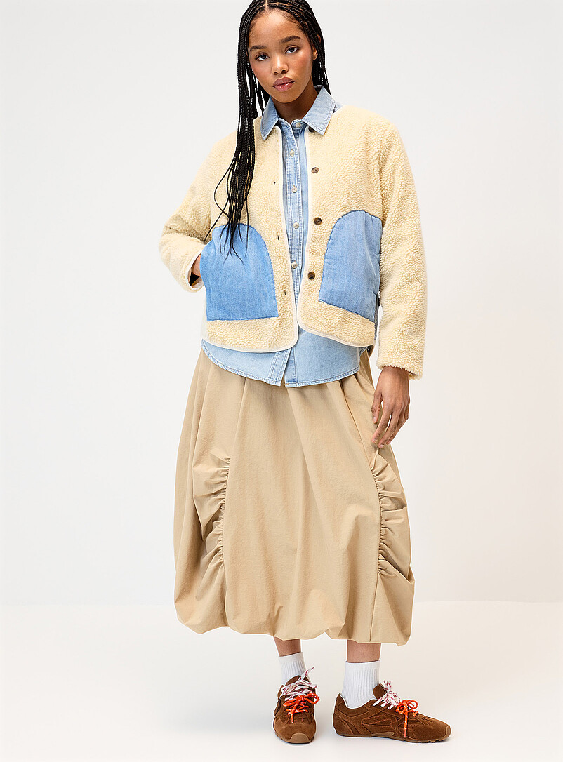 Patchwork High-Pile Fleece Jacket
