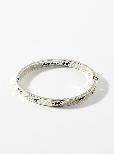 Engraved horse bangle