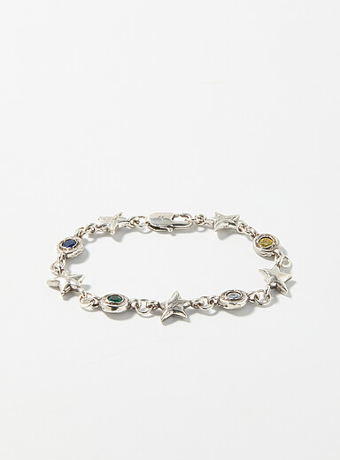 Mixed stone and star bracelet
