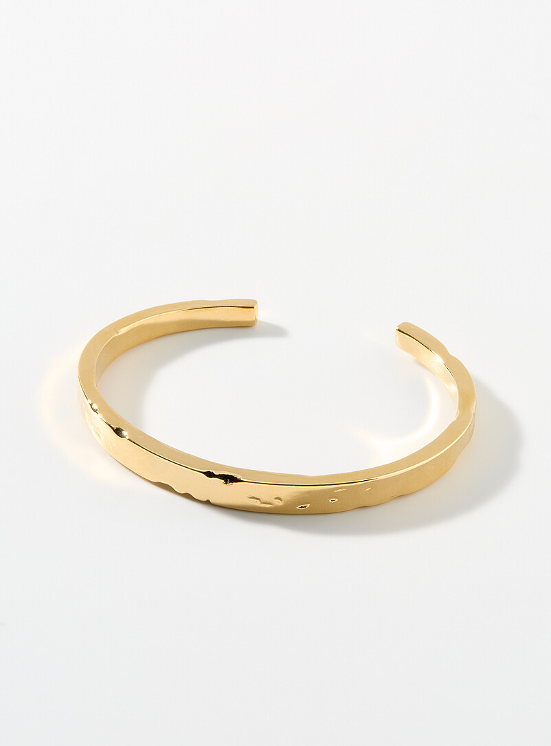 Irregular texture open bangle product image (primary)