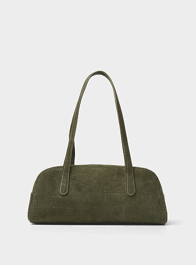 Le sac su&egrave;de croco vert for&ecirc;t Helios