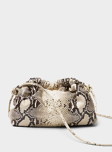 Cloud snake leather bag