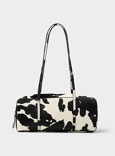 Filo hair-on leather shoulder bag