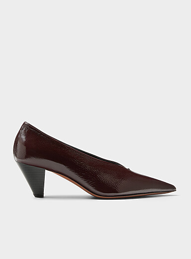 MANSUR GAVRIEL Eggplant Kiki Naplak leather pointed-toe pumps Women for women