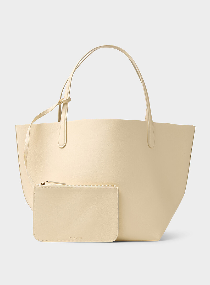 Everyday chocolate grained leather XL tote bag product image 3