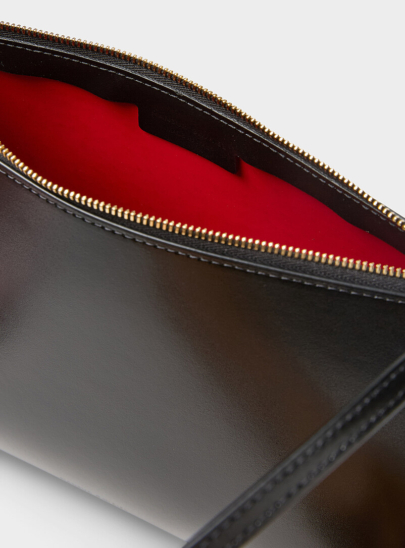 Gaia smooth black leather shoulder bag product image 3