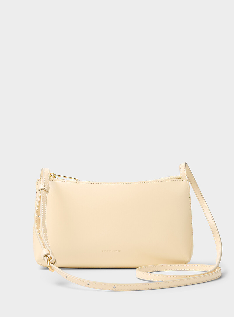 Gaia smooth cream leather crossbody bag product image (primary)