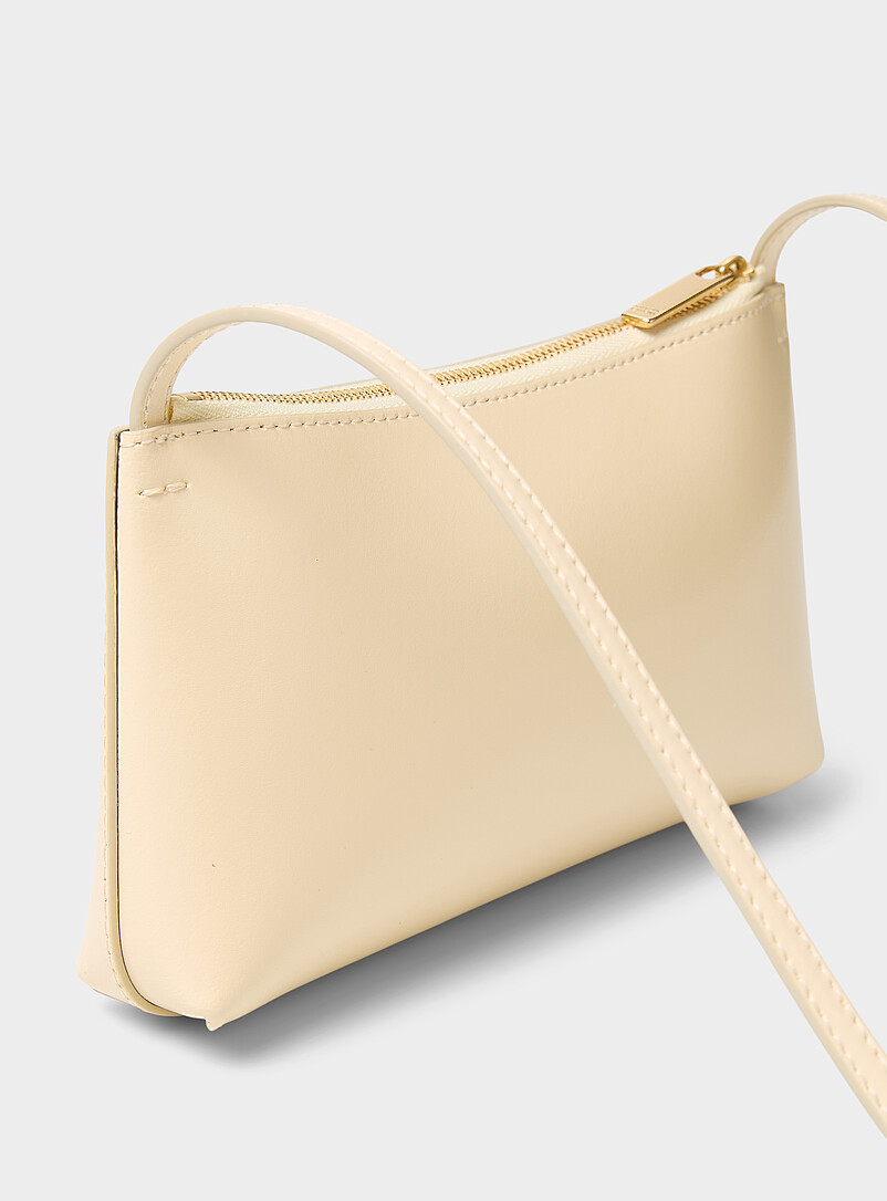 Gaia smooth cream leather crossbody bag product image 2