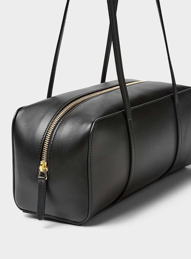 Filo ebony pebbled leather shoulder bag product image 2