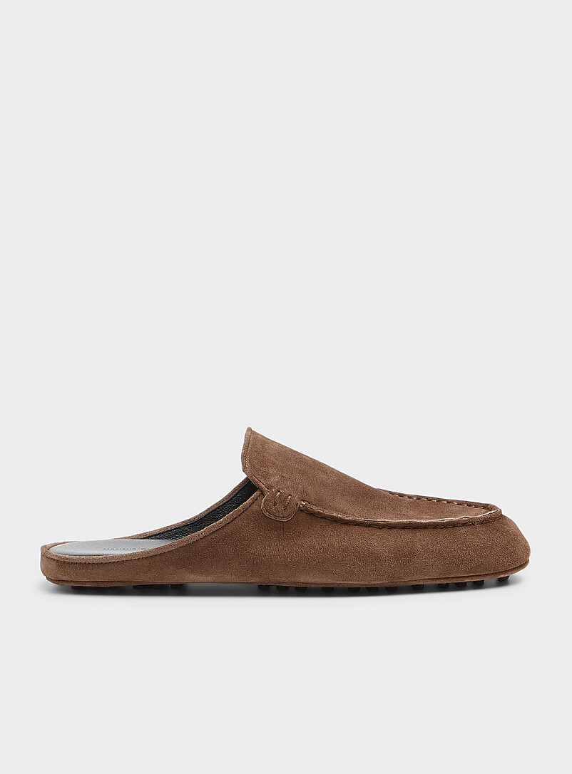 Suede mocassin mules product image (primary)