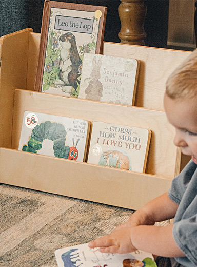 La petite biblioth&egrave;que bois naturel Enfant