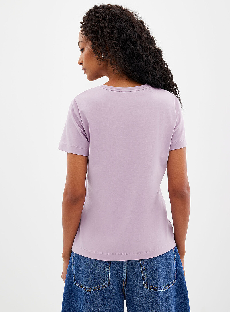 Contemporaine Patterned White Monet Pima cotton T-shirt <b>A Tribute to Claude Monet Collection</b> for women