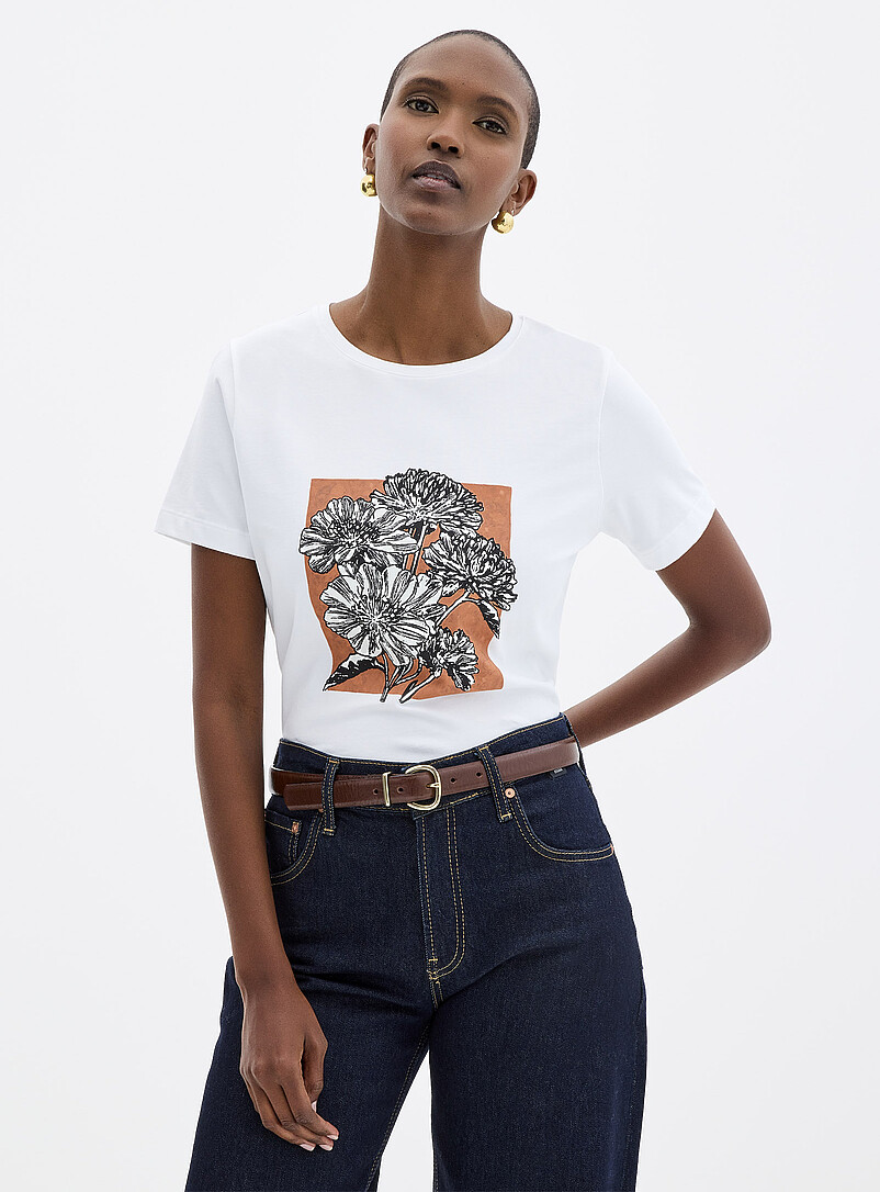 Printed Pima cotton T-shirt product image (primary)