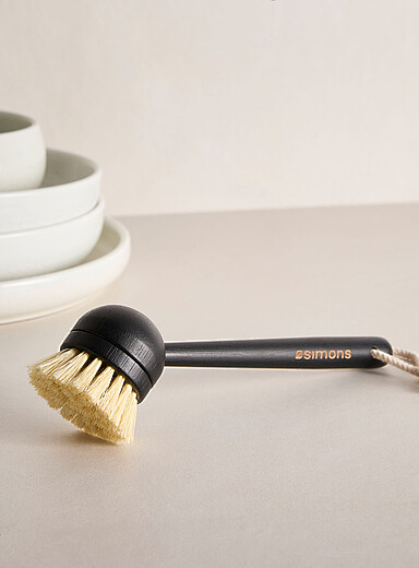 Wood and sisal dish brush