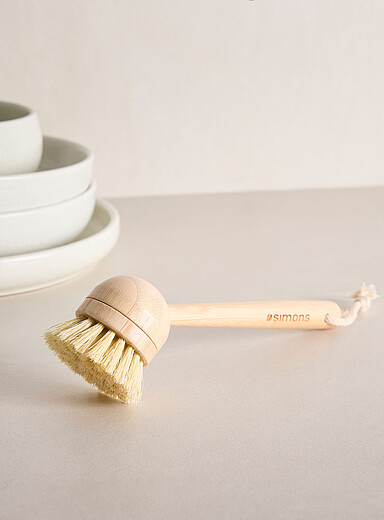 Simons Maison: La brosse &agrave; vaisselle bois et sisal Noir