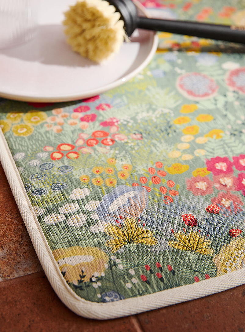 Patterned dish drying mat product image 2