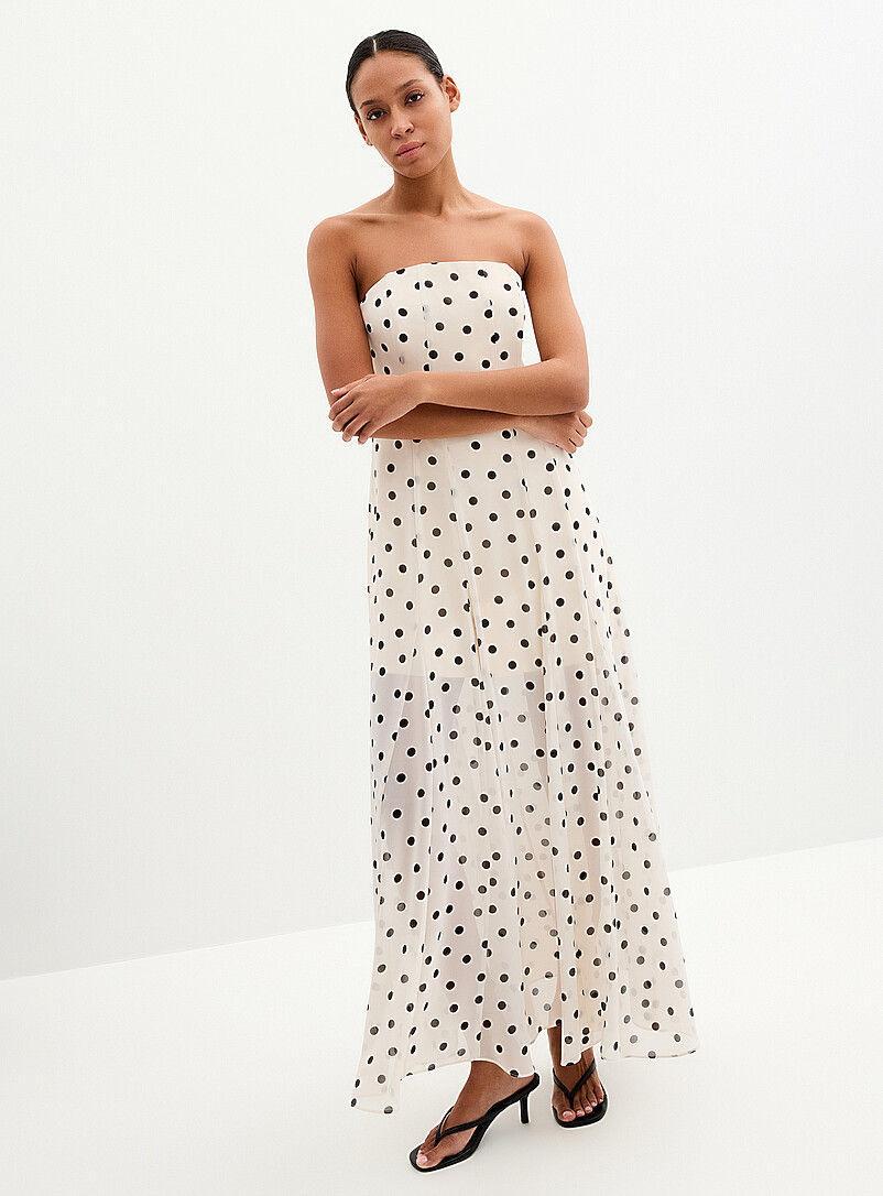 Ever New: La robe &agrave; pois Kimora Blanc et noir pour femme