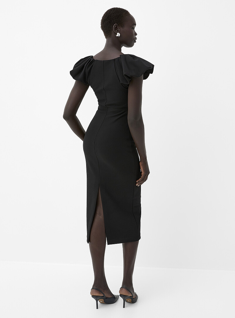 Ever New: La robe manches bouffantes Mekanna Noir pour femme