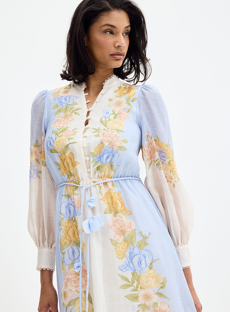 Ever New Patterned Blue Courtney pastel romance dress for women