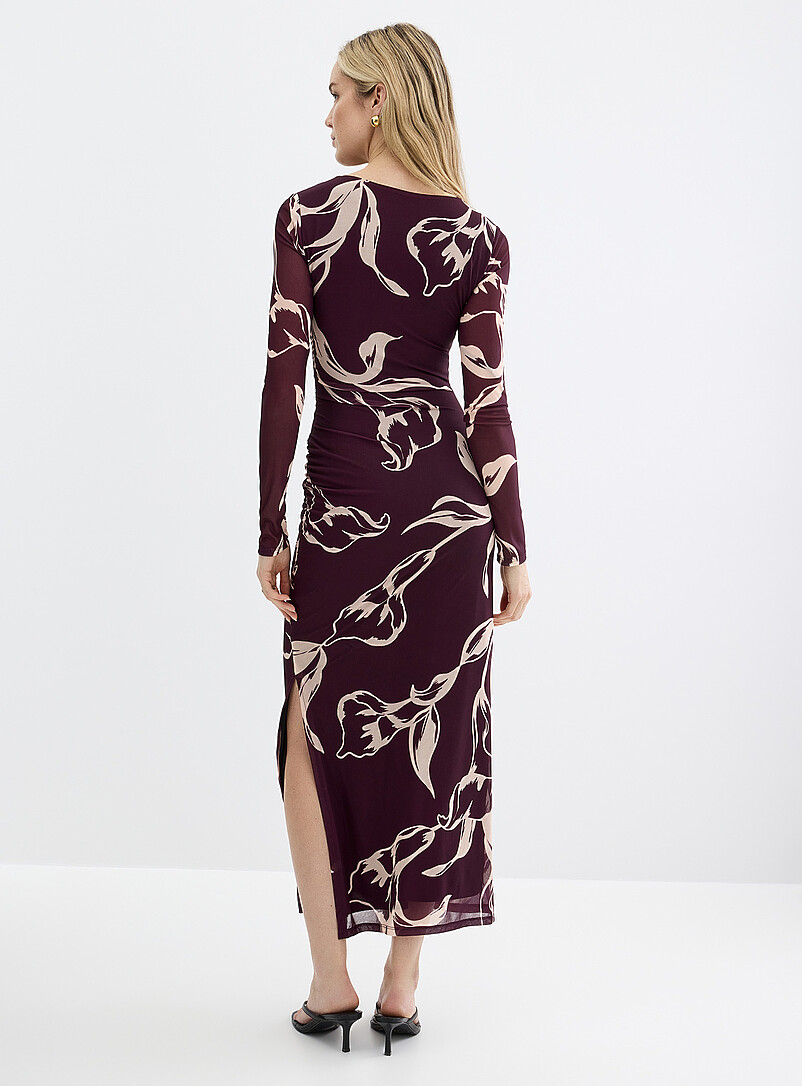 Ever New: La robe filet fleurs abstraites Alannah Bourgogne pour femme