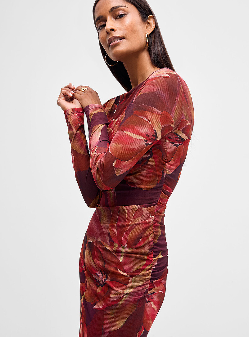 Alannah abstract floral fitted dress | Ever New | Long Dresses