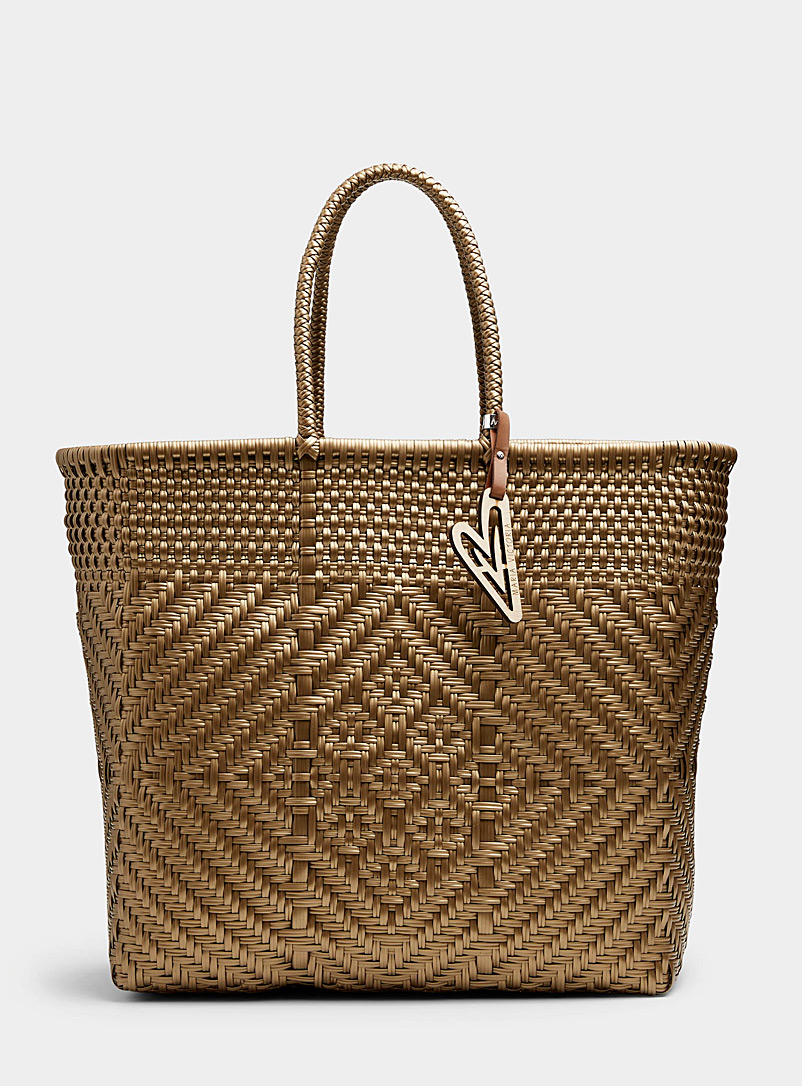 Maria Victoria Assorted Geo basketweave large tote for women