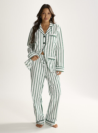 KIP: L'ensemble pyjama lis&eacute;r&eacute; souple tout confort Vert pour femme