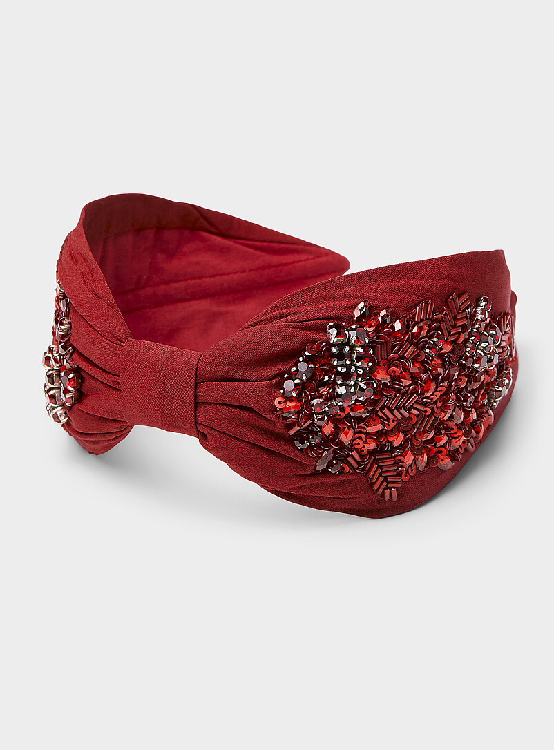 Bandeau Serre-tête Dentelle Rouge Pour Femme - Accessoire Cheveux Neuf Sans étiquettes