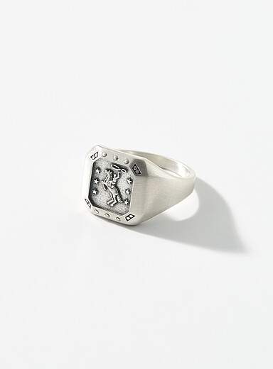 Serge DeNimes: La bague en argent rod&eacute;o Argent pour homme