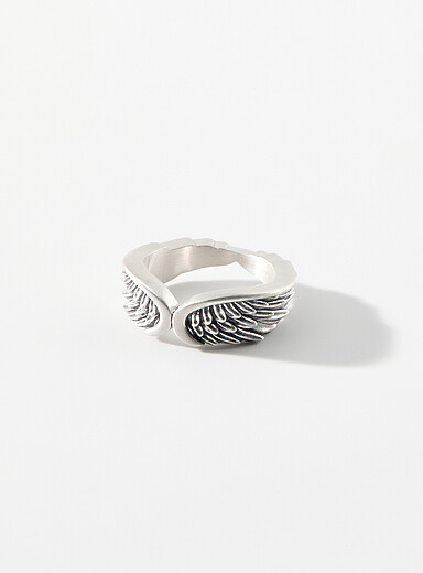 La bague en argent ailes d'ange