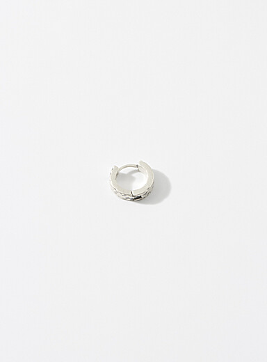 Forged-look earring