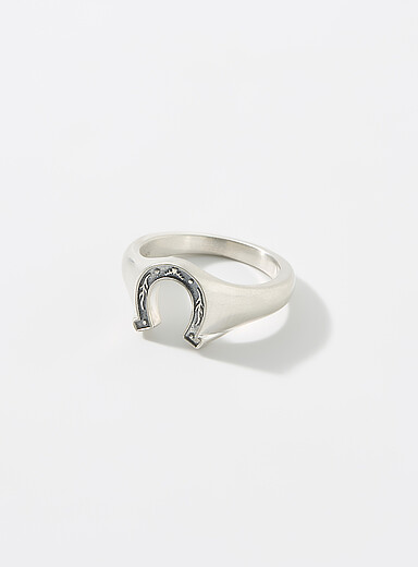 Horseshoe silver ring