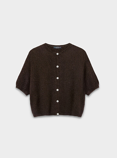 Le cardigan filamenteux &eacute;court&eacute; laine et mohair <b>Collection exclusive d'Italie</b>