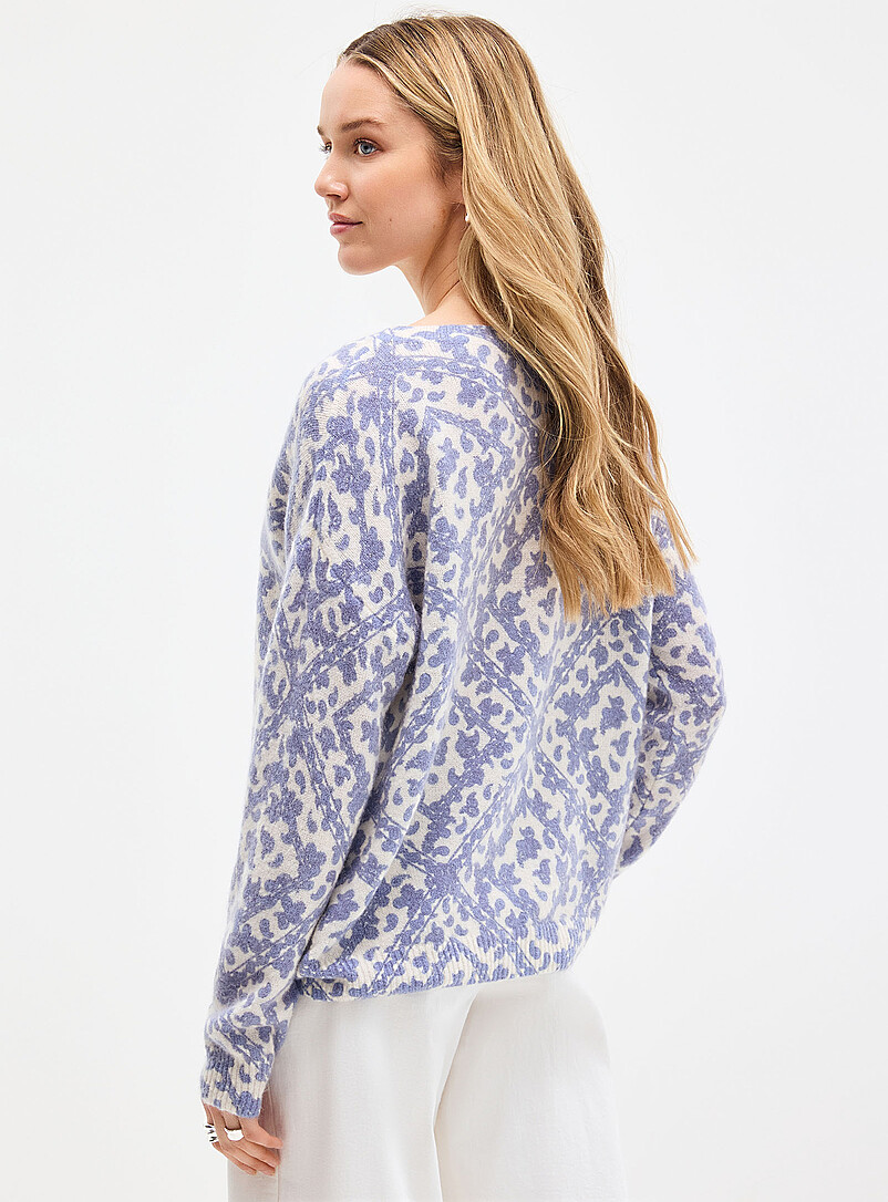 Colourful flower garden fuzzy knit sweater product image 3