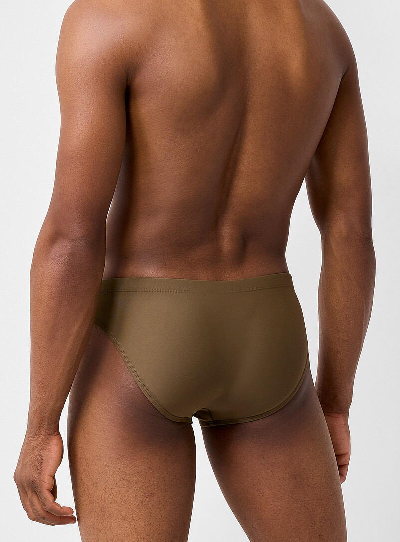 Coyote Jocks: Le maillot slip rayures lis&eacute;r&eacute;es Jaune ma&iuml;s - Vanille pour homme