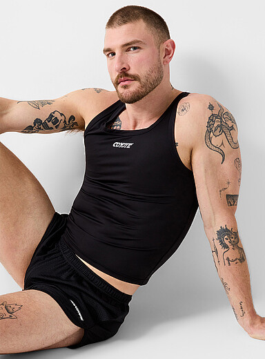 La camisole courte logo