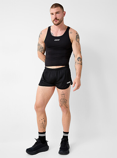 Le short court jersey filet r&eacute;tro