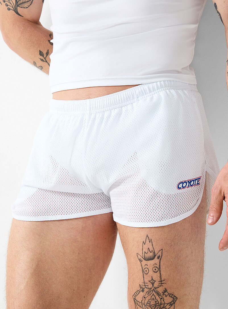 Retro mesh jersey cropped short product image 2