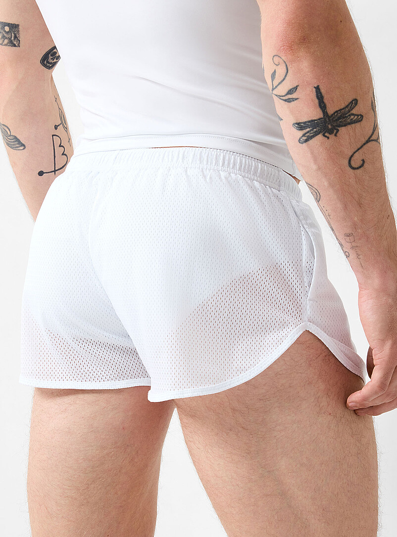 Retro mesh jersey cropped short product image 3