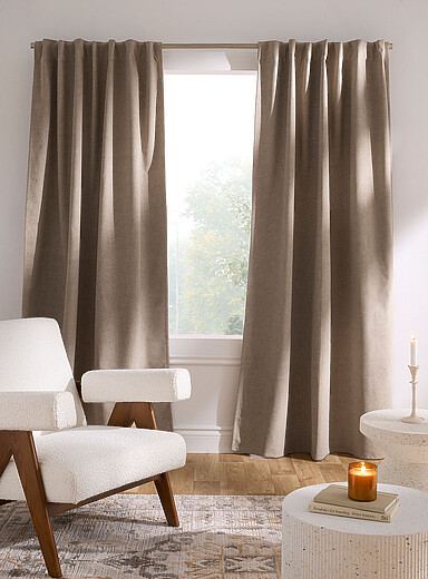 Velvety heathered blackout curtain <b>Single panel</b> 135 x 220