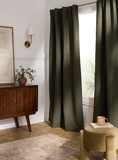 Simons Maison: Le rideau coupe-lumi&egrave;re chin&eacute; velout&eacute; <b>Un panneau</b> 135 x 220 cm Mauve