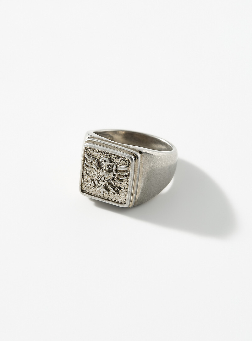 Eagle square signet ring | Mon Art | Men's Rings | Simons