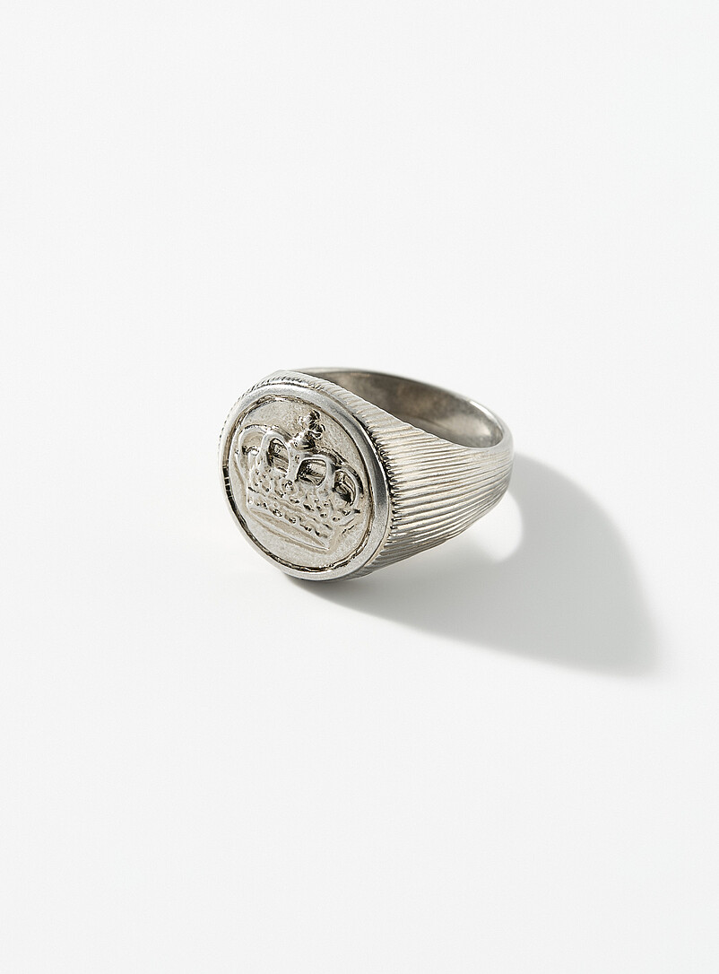 Bague Symbole Sanskrit Aum Ohm Om Spirituelle - Argent Sterling Oxydé .925 Personnalisable