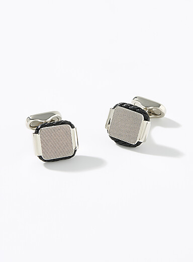 Jonwo Boutons De Manchette Carrés Métal Pour Homme - Argenté, Doré, Noir, Or Rose