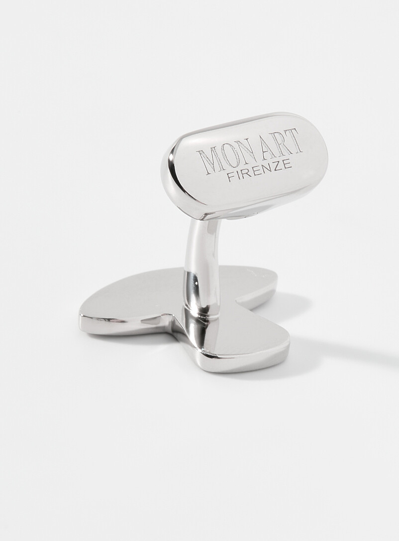 Mon Art: Les boutons de manchette champignons Argent pour homme