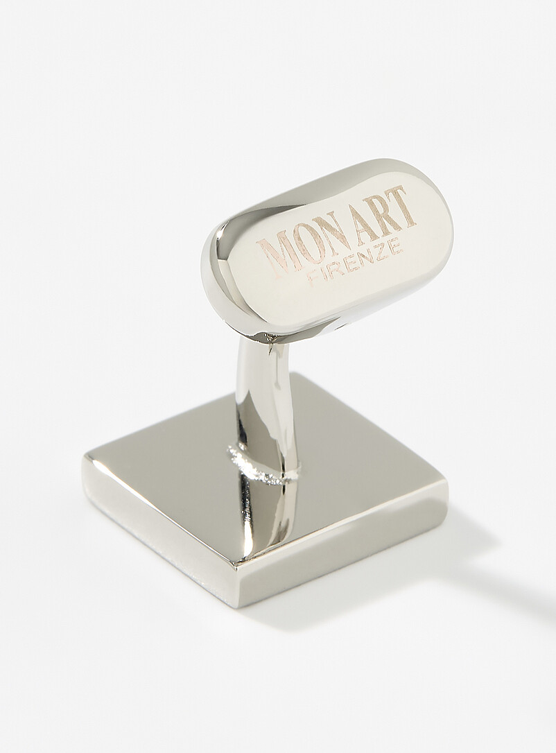 Etched check cufflinks product image 2