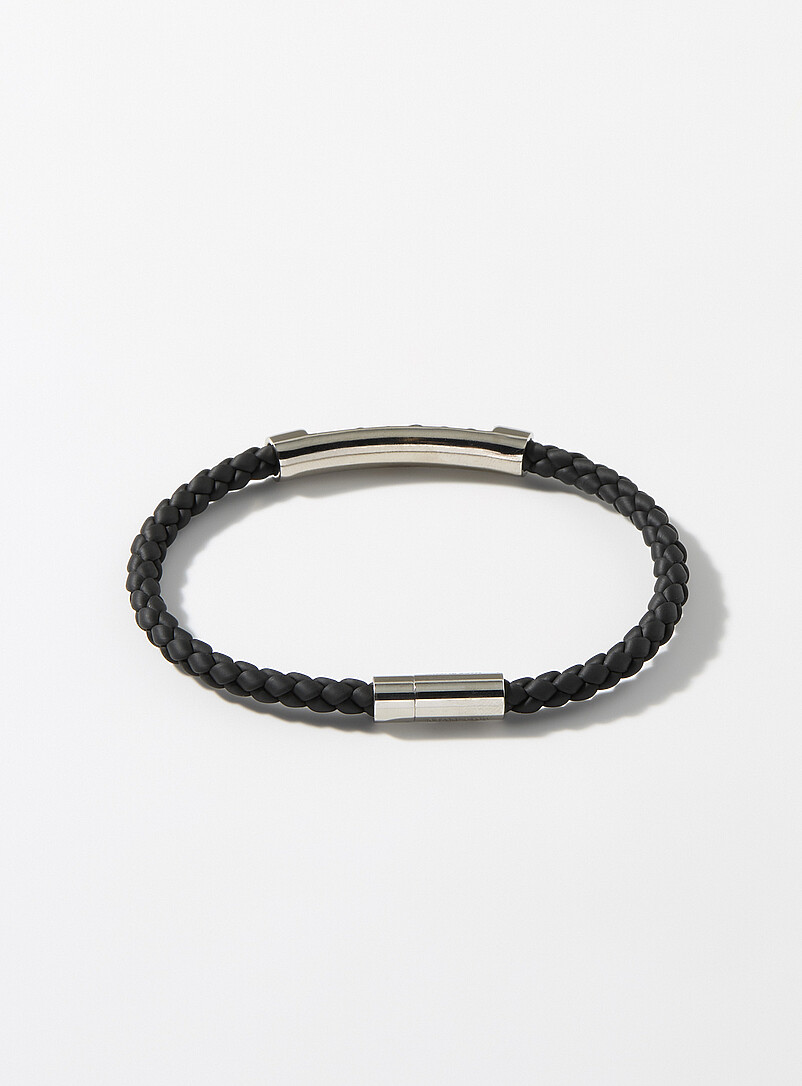 Metallic-Accent Braided Bracelet