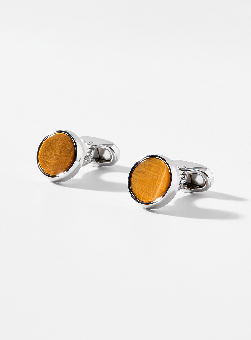 Tiger's eye cufflinks product image (primary)