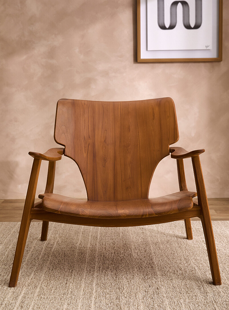 CRUSO&Euml;: La chaise lounge teck Nordik Assorti