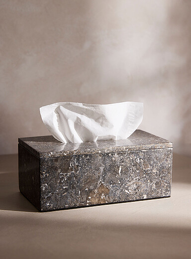 La bo&icirc;te papier mouchoir marbre